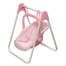 Badger Basket Doll Swing with Portable Carrier Seat - Pink/Gingham - Fits American Girl, My Life As & Most 18" Dolls   551415428